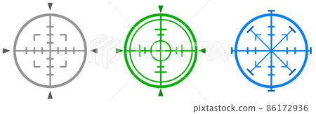 識別和瞄準目標的瞄準插圖 86172936