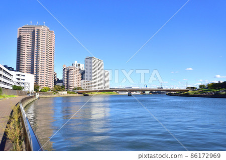 In 2021, the scenery of the Sumida River in Tokyo 86172969