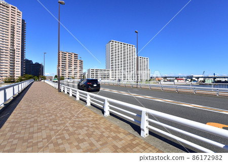 In 2021, the scenery of the Sumida River in Tokyo In 2021, the scenery of the Sumida River in Tokyo 86172982