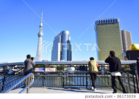 In 2021, the scenery of the Sumida River in Tokyo 86173039