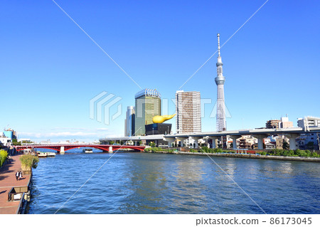 In 2021, the scenery of the Sumida River in Tokyo 86173045