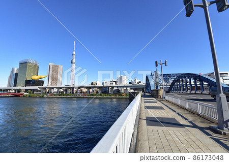 In 2021, the scenery of the Sumida River in Tokyo 86173048