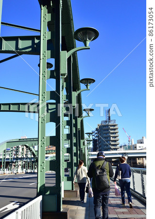 In 2021, the scenery of the Sumida River in Tokyo In 2021, the scenery of the Sumida River in Tokyo 86173054