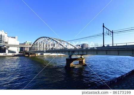 In 2021, the scenery of the Sumida River in Tokyo 86173199