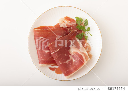 Hamon Serrano (slice) from Spain 86173654