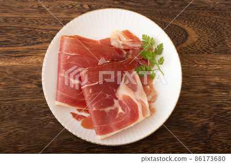 Hamon Serrano (slice) from Spain Hamon Serrano (slice) from Spain 86173680