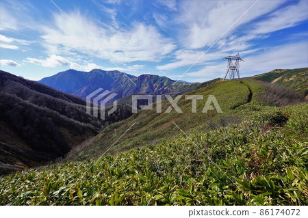 Mt. Tanigawa JR transmission line and Mt. Makihata Mt. Tanigawa JR transmission line and Mt. Makihata 86174072