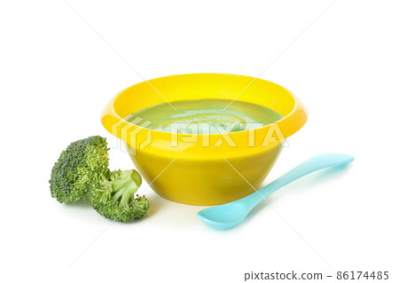 Concept of baby food isolated on white background 86174485