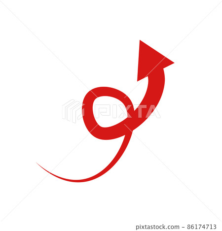 Rising red arrow Rising red arrow 86174713