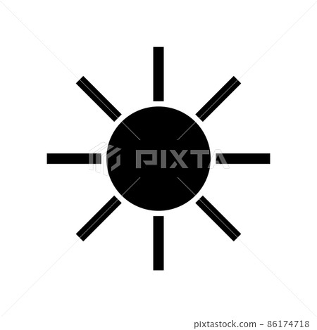 太陽剪影圖標 太陽剪影圖標 86174718