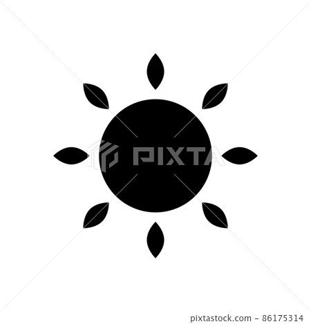 太陽剪影圖標天氣 太陽剪影圖標天氣 86175314
