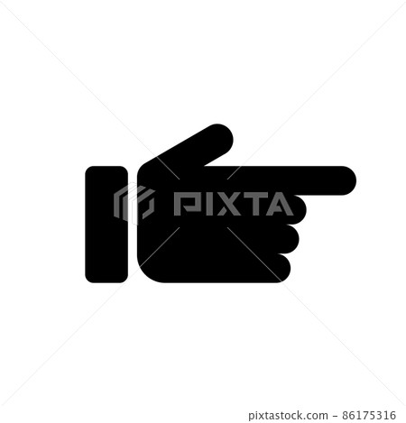 指向剪影圖標 86175316