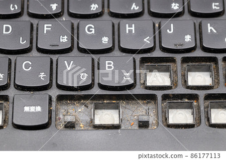 Cleaning the dusty keyboard Cleaning the dusty keyboard 86177113