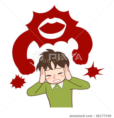 遭受言語暴力的兒童的插圖 86177599