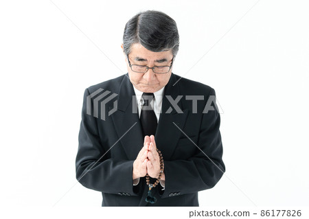 Senior male mourning funeral faith Senior male mourning funeral faith 86177826