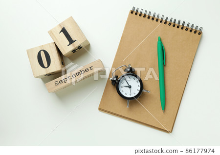 Concept of September 1 on white background 86177974