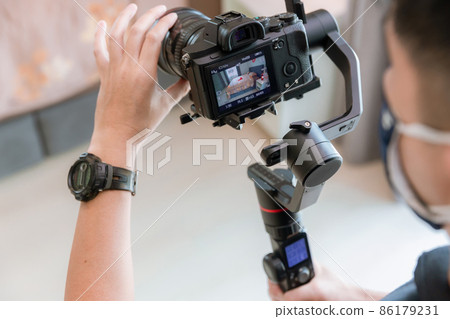 Steadicam with DSLR camera for video production 86179231