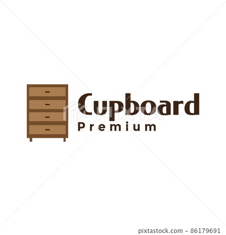 shelving cupboard wood logo design vector graphic symbol icon illustration creative idea 86179691