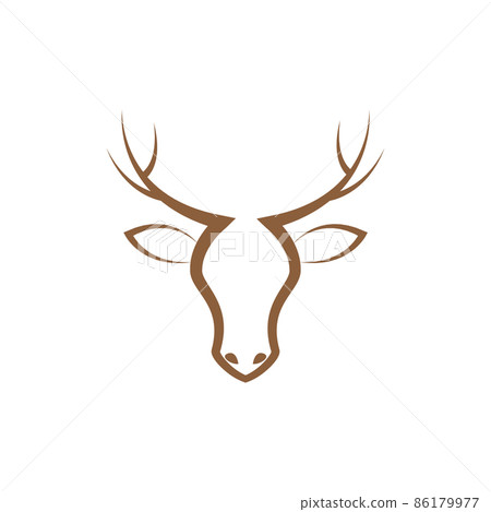 isolated head modern deer logo design vector graphic symbol icon illustration creative idea 86179977