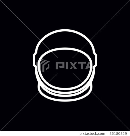 line Astronaut helmet simple logo design vector graphic symbol icon illustration creative idea 86180829