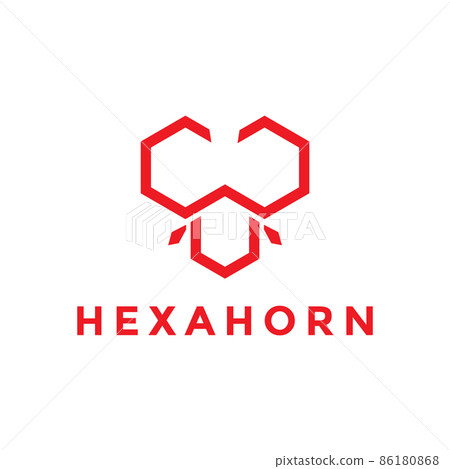 hexagon face buffalo or cow logo design vector graphic symbol icon sign illustration creative idea hexagon face buffalo or cow logo design vector graphic symbol icon sign illustration creative idea 86180868