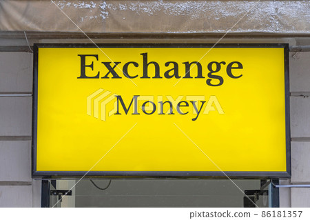 Exchange Money Sign 86181357