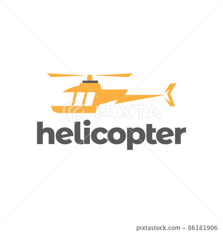 helicopter with thunderbolt logo design vector graphic symbol icon sign illustration creative idea 86181906