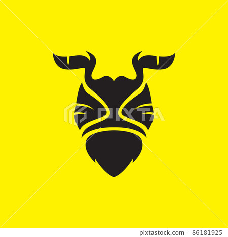 isolated face lion black logo design vector graphic symbol icon sign illustration creative idea 86181925