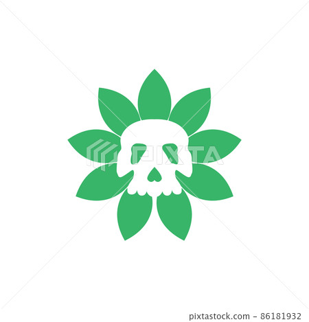 geometric leaf with skull logo design vector graphic symbol icon sign illustration creative idea geometric leaf with skull logo design vector graphic symbol icon sign illustration creative idea 86181932