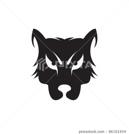 face black dog angry logo design vector graphic symbol icon sign illustration creative idea 86181934