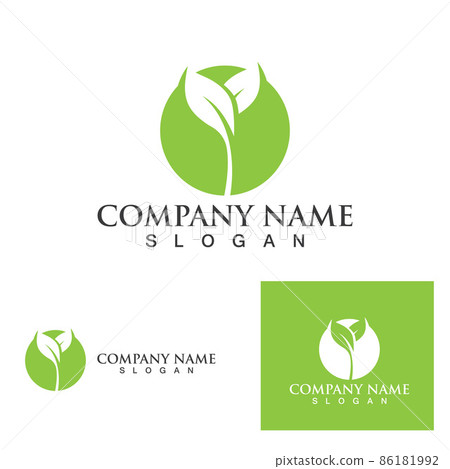 green leaf ecology nature element vector icon - Stock Illustration ...