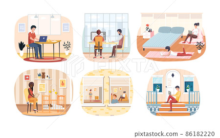 Office workers. Co-workers. Colleagues discuss project teamwork. Office staff work and communication 86182220