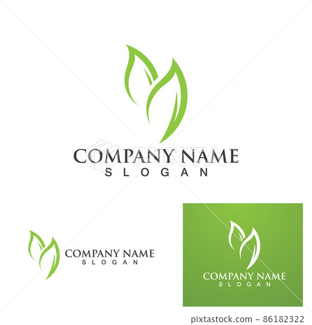 green leaf ecology nature element vector icon 86182322