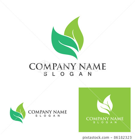 green leaf ecology nature element vector icon - Stock Illustration ...