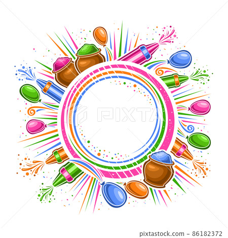 Vector Frame for Holi Festival 86182372