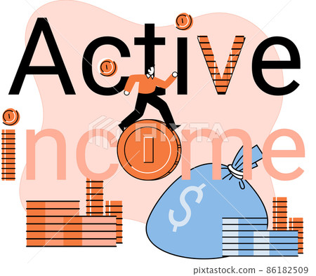 Idea of financial growth, active income,... - Stock Illustration ...