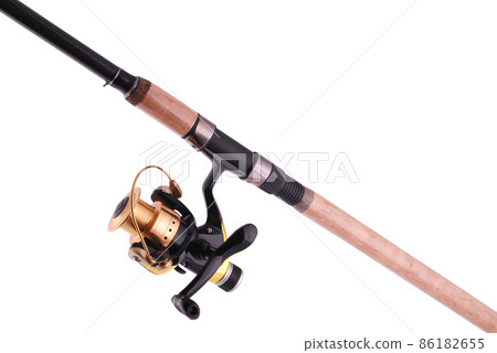 fishing rod, reel (Clipping path) 86182655
