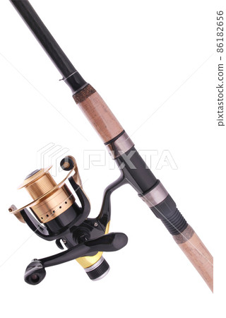 fishing rod, reel (Clipping path) 86182656