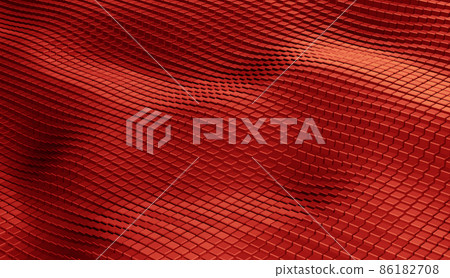Abstract futuristic surface hexagon pattern with red light rays Abstract futuristic surface hexagon pattern with red light rays 86182708
