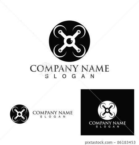Drone logo vector icon 86183453
