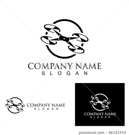 Drone logo vector icon Drone logo vector icon 86183454