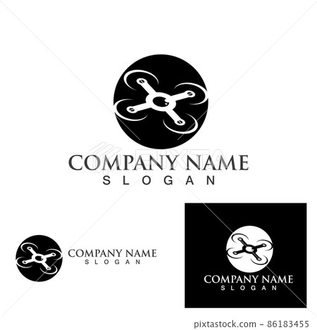 Drone logo vector icon 86183455