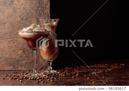 Cold coffee and chocolate cocktails. 86183617