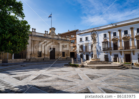 Historical square Plaza de la Asuncion in Jerez de la Frontera, Cadiz, Spain Historical square Plaza de la Asuncion in Jerez de la Frontera, Cadiz, Spain 86183975