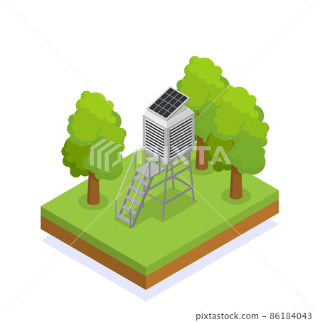 Weather Station Illustration 86184043