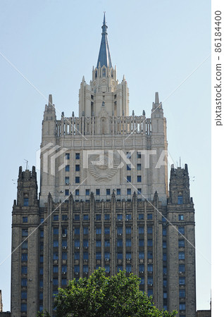 view of the building of the Ministry of Foreign Affairs in Moscow 86184400