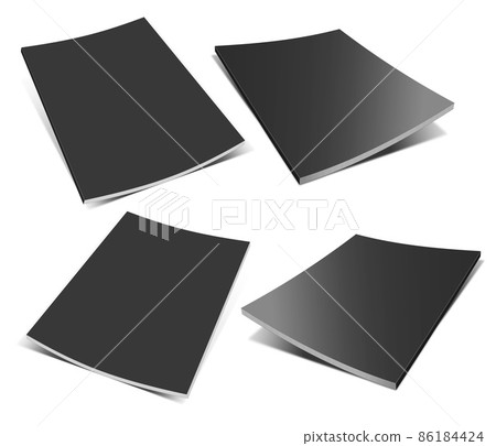 Empty black magazine on white 86184424