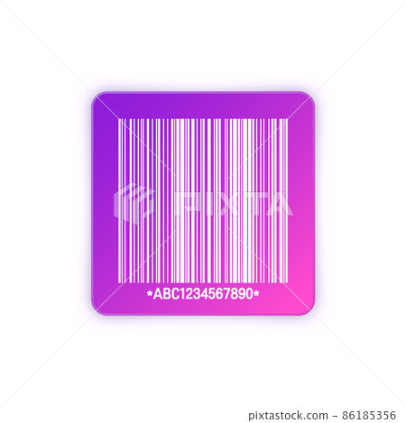 Modern colorful barcode sticker. Identification tracking code. Serial number, product ID with Modern colorful barcode sticker. Identification tracking code. Serial number, product ID with 86185356