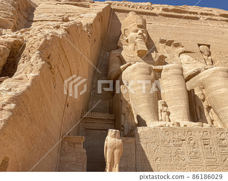 Abu Simbel, a rock in Nubia, two ancient Egyptian temples, the time of Ramses II 86186029