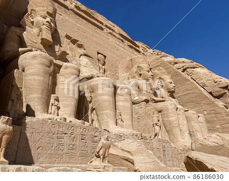 Abu Simbel, a rock in Nubia, two ancient Egyptian temples, the time of Ramses II 86186030